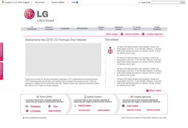 LG Landing Wireframe